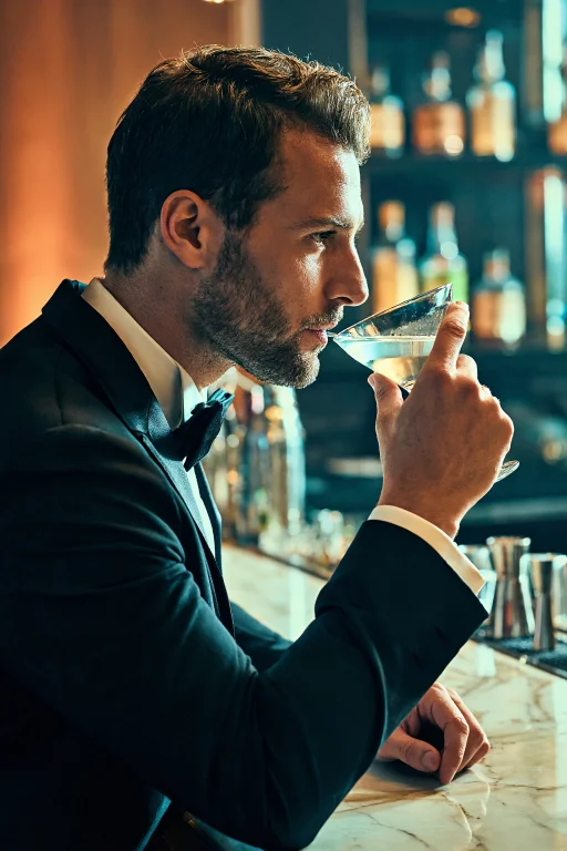 Photorealistic Portrait Of A Man In His 30s In A Classic Bla...