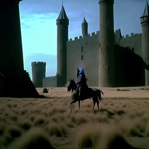 A Knight On A Horse In 80sdarksouls Style — Stable Diffusion AI Prompt: a knight on a horse in 80sdarksouls style
