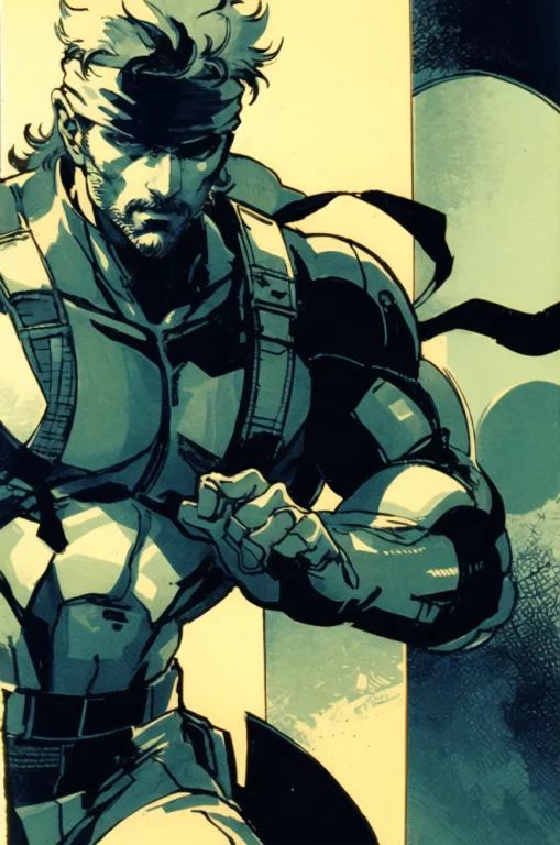 Shinkawa Youji, Metal Gear Solid, Solid Snake, 1boy, Bandana...