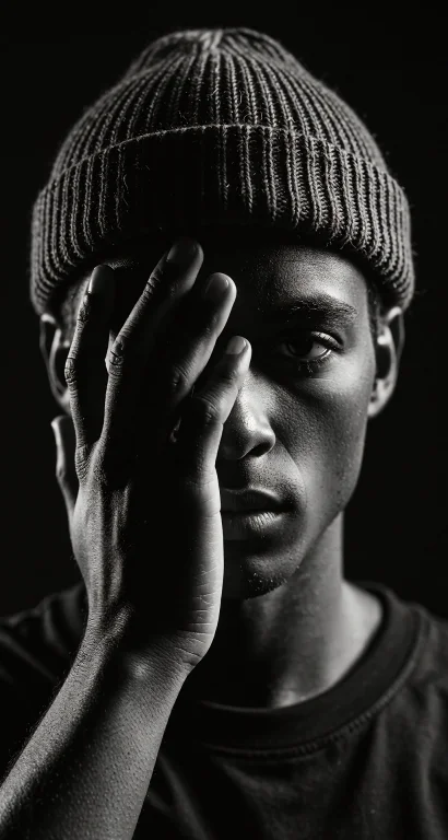 Portrait Of A Person From Input Photo In A Dramatic Low-key...