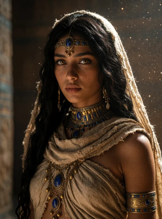 Cinematic Portrait Photograph Of A 22 Year Old Egyptian Mumm...