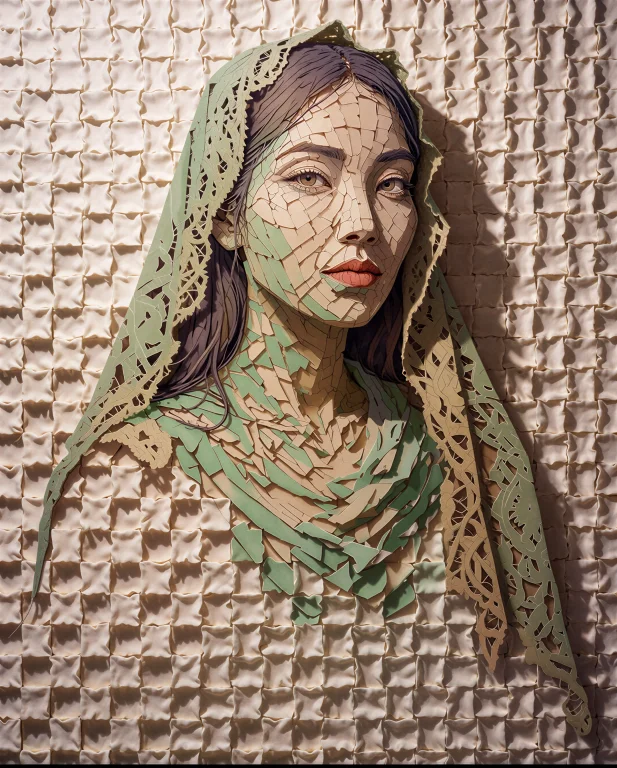 Mutopix A Womans Face Sculpted In Three-dimensional Relief P...