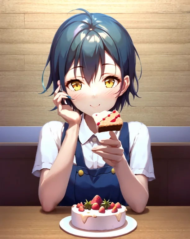 By Himitsu Hi Mi Tsu 2, 1girl, Solo, Food, Fruit, Strawberry...
