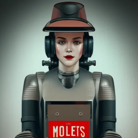 Vintage Medium Shot 1920s Poster, Futuristic Electronik Vint... — Stable Diffusion AI Prompt: Vintage Medium Shot 1920's Poster, Futuristic electronik vintage police girl rob...