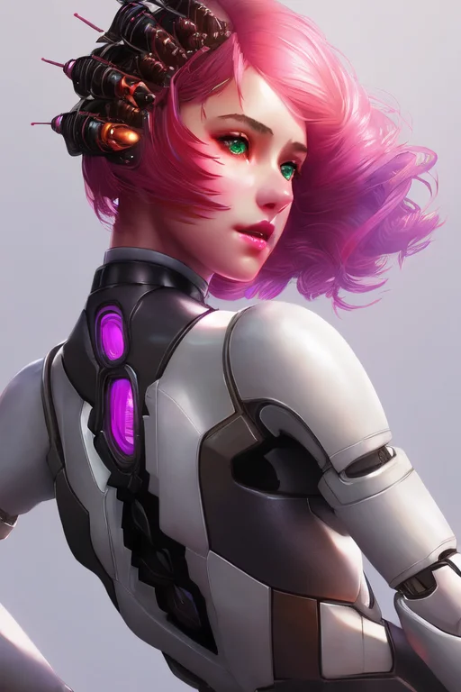 Realistic Portrait Of Alisabcnv, 1girl, Cyborg, Android, Rob...