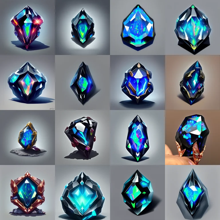 Photo Of A Black Opal Rlmrcs Gem, Sharp, Detailed, Epic, Int...