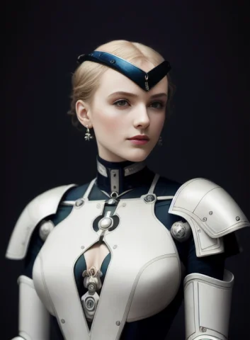 Nousr Robot, Organic Cyborg, White Plastic, Diffuse Lighting... — Stable Diffusion AI Prompt: ((nousr robot)), organic cyborg, white plastic, diffuse lighting, fantasy, intri...