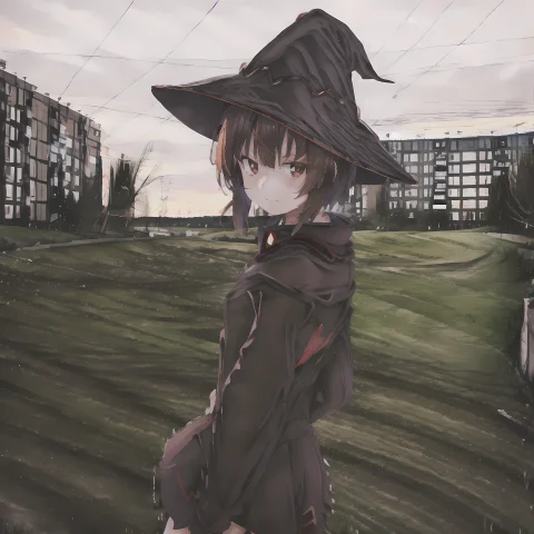 1girl, Ebenya, Looking At Viewer, Brown Hair, Russian City,... — Stable Diffusion AI Prompt: 1girl, ebenya, looking at viewer, brown hair, russian city, Megumin_1000, witch...