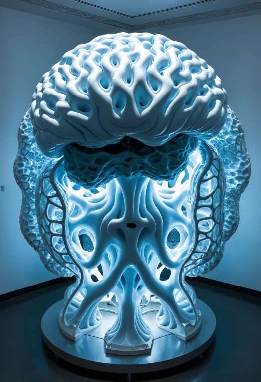 Loragyroidshapemorph-xl1,a Giant Human Brain Floating Inside...