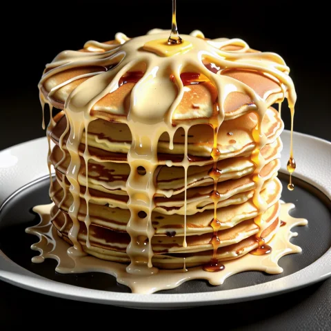 A High-end Studio Macro Photograph Of A Towering, Slightly M... — SDXL AI Prompt: A high-end studio macro photograph of a towering, slightly messy stack of three...
