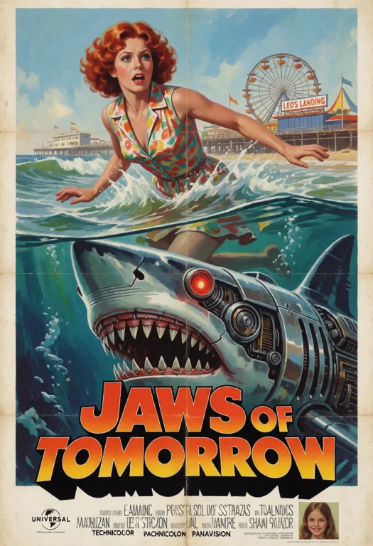 Vintage 1970s Movie Poster Art, Hand-painted Illustration St...