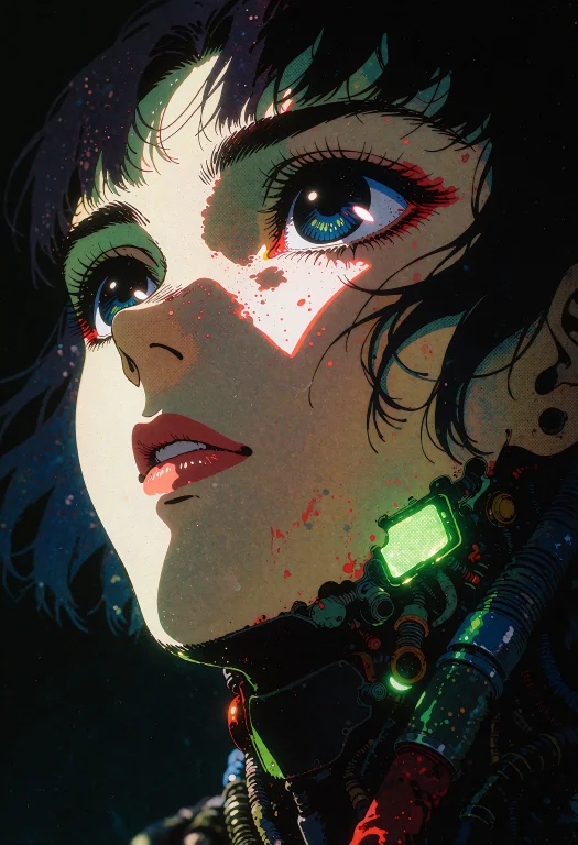 2d Anime Illustration, 1990s Anime Cel Artwork, Retro Cel An...