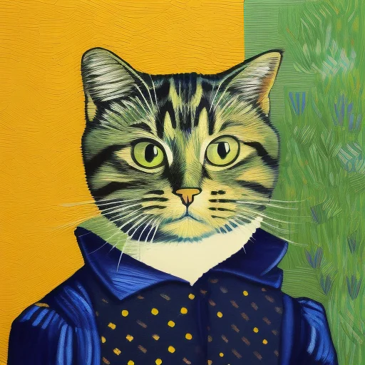 A Very Cute Cat, Detailed, Lvngvncnt Style