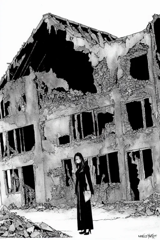 Therpgchargenesafart Destroyed Tank, Warrior 1girl, In Front...