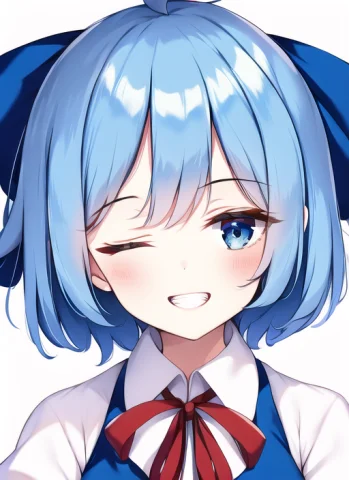 Lorake-ta-0000301, Cirno, Touhou, Ke-ta, 1girl, Ahoge, Blue... — Stable Diffusion AI Prompt: , cirno, touhou, ke-ta, 1girl, ahoge, blue bow, blue eyes, blue hair, bow, colla...
