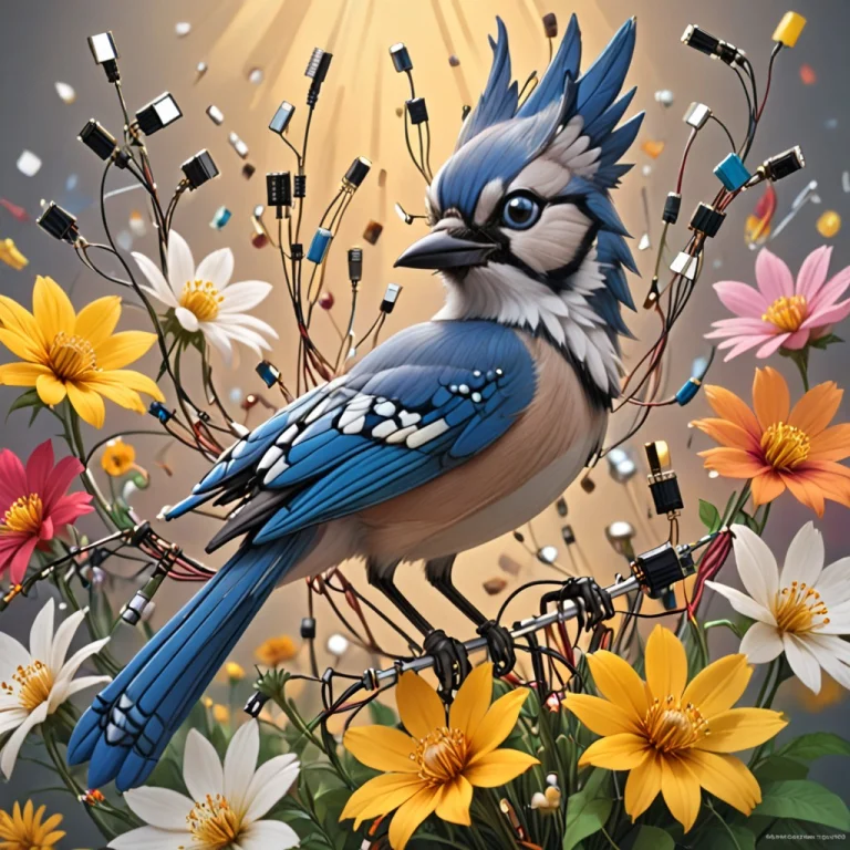 Bluejay Made Out Of Transistors , Looks Beautiful And Aesthe...