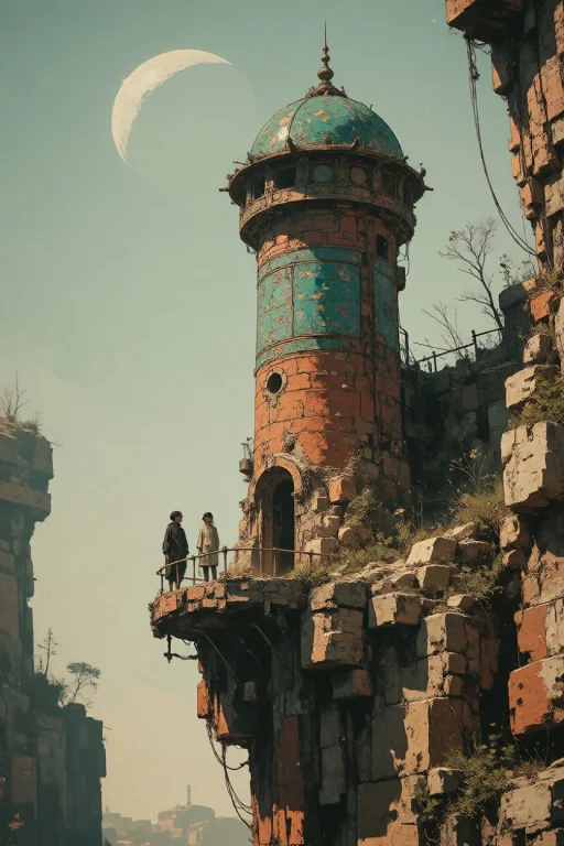 Nature, A Detailed Vertical Concept Art Painting Of A Tall,...