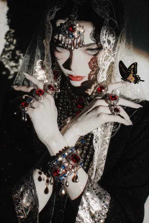 Film Noir Aesthetic Meets Intricate Anime-style Digital Illu...