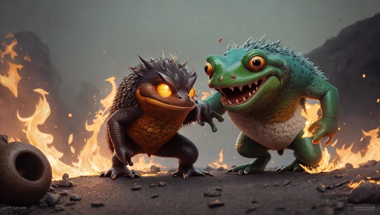 A Fantz Monster Design, Funny, Ultra Detailed, Cute,frog, He...