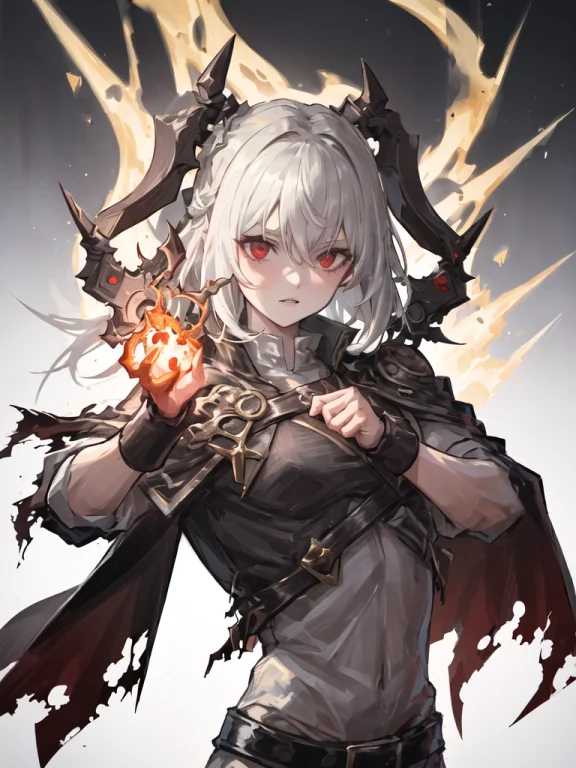 Absurdres,solo1.6,stand-jojo,upper Body,1girl,red Eyes, Whit...