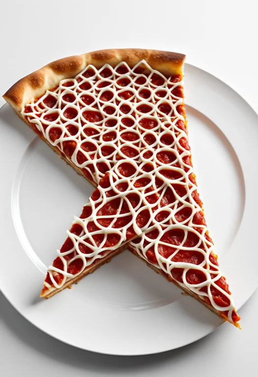Gyroid, Gyroid Lattice, Photorealistic, A Triangular Pizza S...