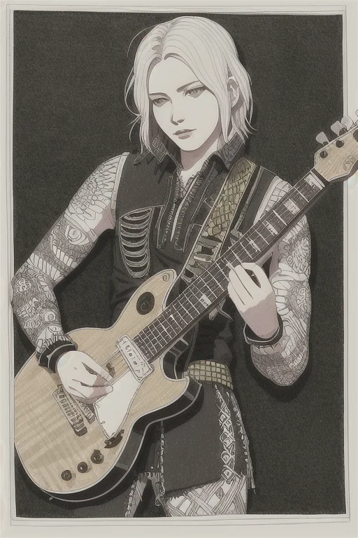 Portrait Of Yngve Malmsten1.0, Male Guitarist, Intricate, Hi...
