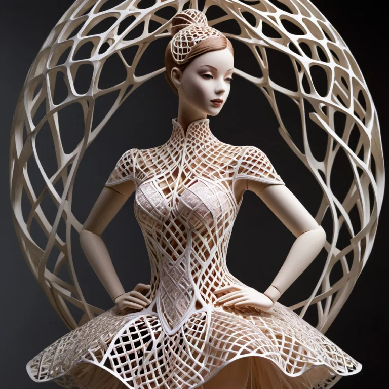 Intricate, Detailed, Gyroid, Lattice Structure, Mannequin, D...