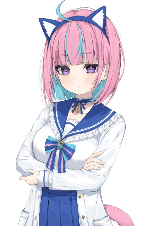 , , Hololive, Minatoaqua, Minatoaquasailor, 1girl, Anchorsym...