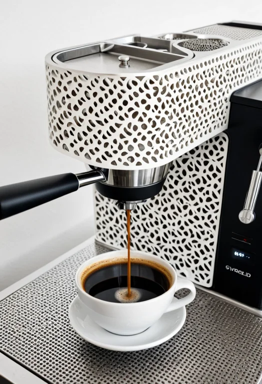 Gyroid, Gyroid Lattice, Photorealistic, An Espresso Machine...