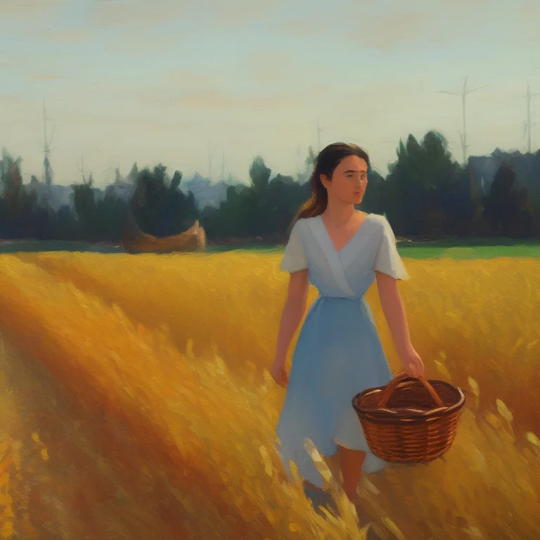 Portrait Hero Shot Of 1950s Female Worker Carrying Basket In...
