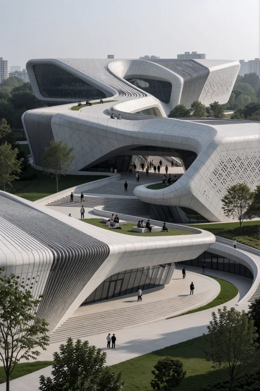 Zhaarchstyle, A Sprawling Contemporary Educational Campus Ne...