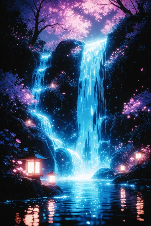 Zidiusart, A Vertical Anime-style Background Art Illustratio...