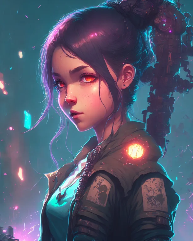 A Portrait Of A Girl, By Eonn-250, At Night, Ghst-3000
