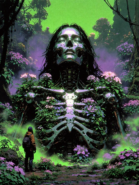 Lorakr2virelia0.9, Wide Shot Of A Colossal Sleeping Titan Ha...