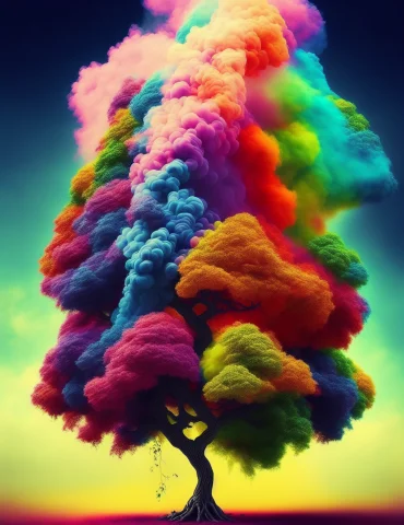 Dreamlikeart Tree Of Live, Colorful Smoke, Flonixprompt1 — Stable Diffusion AI Prompt: dreamlikeart tree of live, colorful smoke, Flonixprompt1
