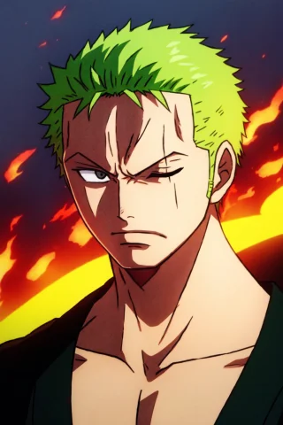 1boy, Wanostyle, Roronoa Zoro, Angry Looking, Katana, One Ey... — Stable Diffusion AI Prompt: 1boy, wanostyle, roronoa zoro, angry looking, katana, (one eye closed), scar acr...