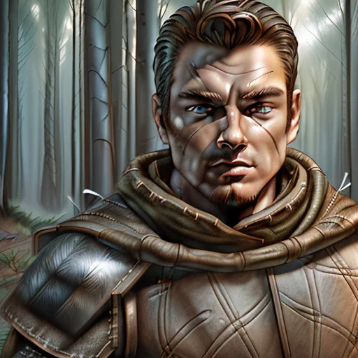 Man, Ranger, Leather Armor, Forest, Lorabgp1, Bgp Style