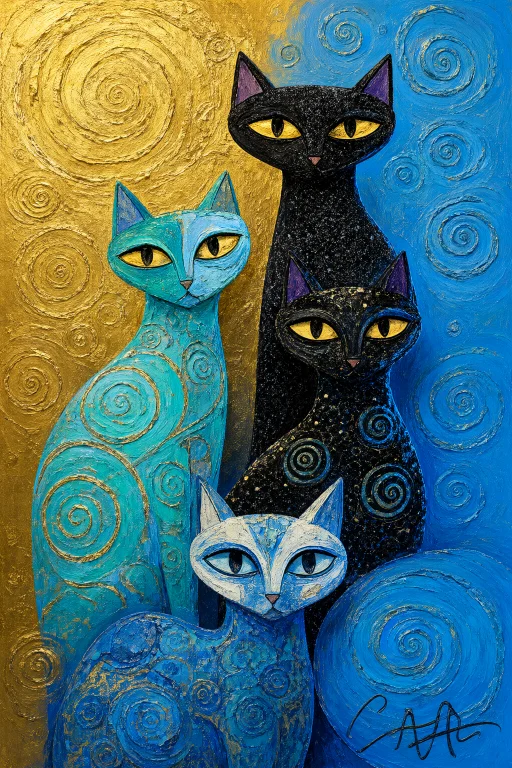 Highleveldescriptiona Vertical Stylized Modern Folk-art Pain...