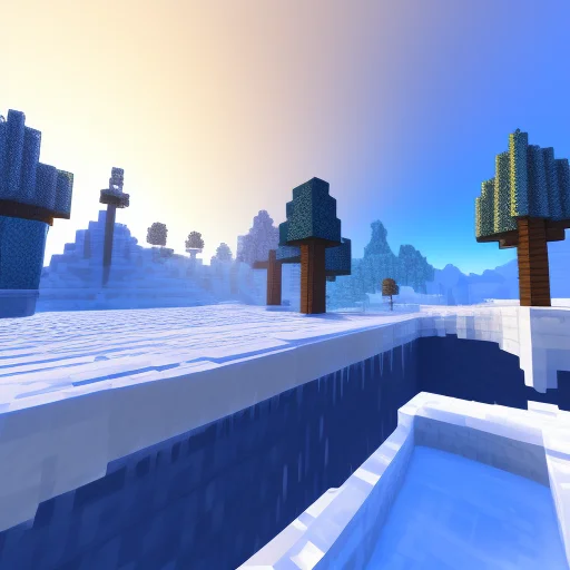Ice Landscape In Mcwrld