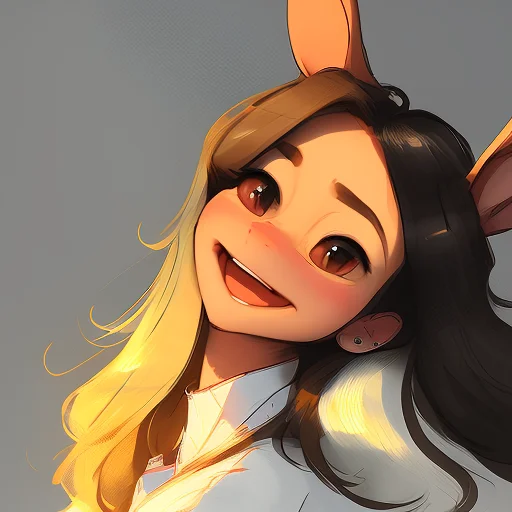 Samdoesarts A Happy Cute Rabbit