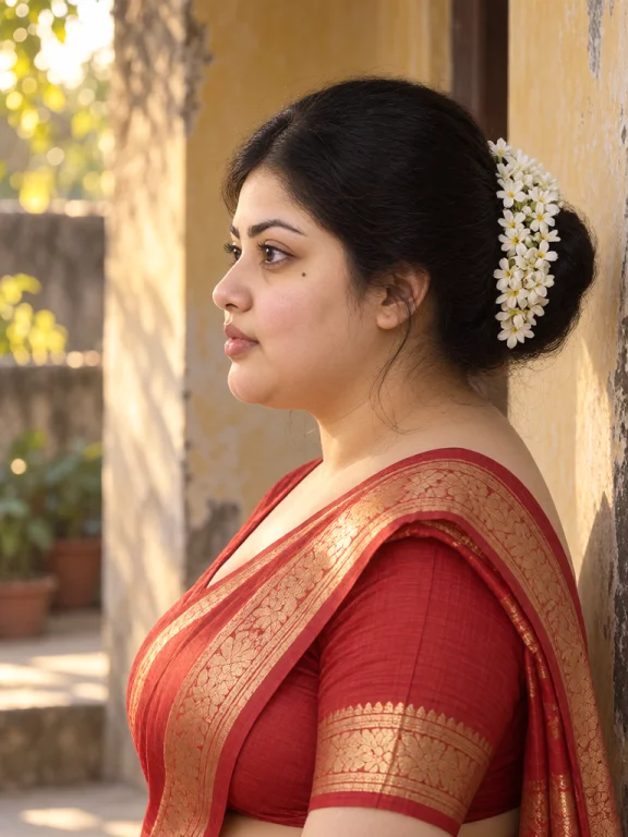Zxpiyali Woman, 32 Years Old, Profile View, Hair In A Bun Wi...