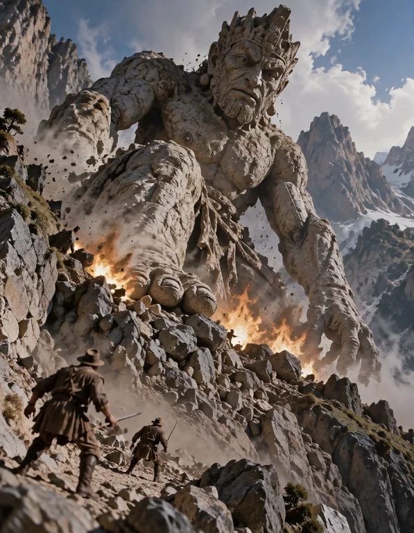 Lorakreapracticalfantasy1a Colossal Stone Guardian Slowly Ri...