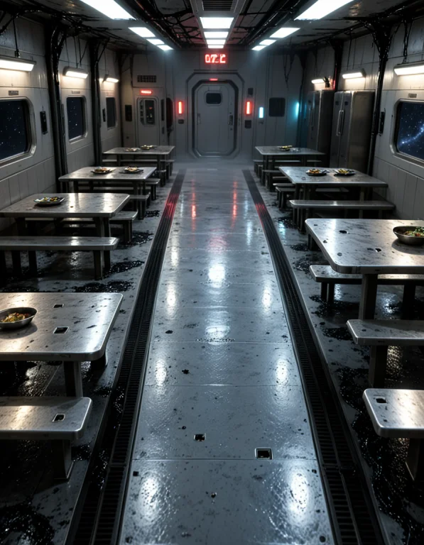 3d3n Sh1p, Photorealistic, Elevated Downward View Of The Sam...