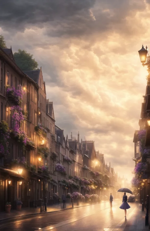 Award Winning Beautiful Girl In A Street, Storm,dark Storm C...