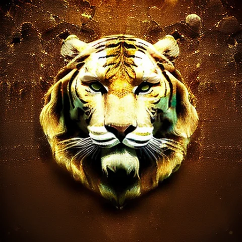Highly Detailed Realistic Flrmrbl Tiger With A White Backgro... — Stable Diffusion AI Prompt: Highly detailed realistic flrmrbl tiger with a white background