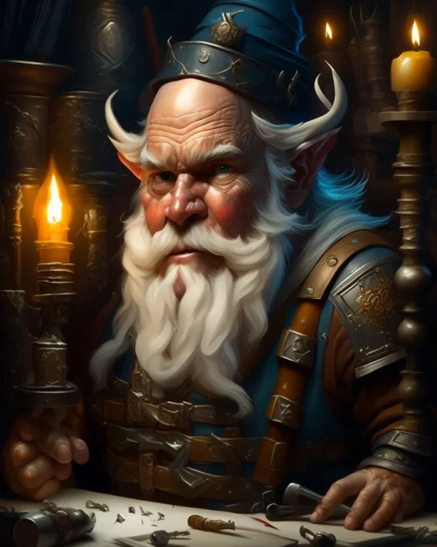 Dungeons  Dragons Style, Male Gnome Named Fibblestib, Crazy...