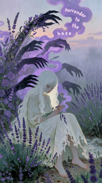 A Pale, Ethereal Girl With Long, Flowing White Hair And A Ta...