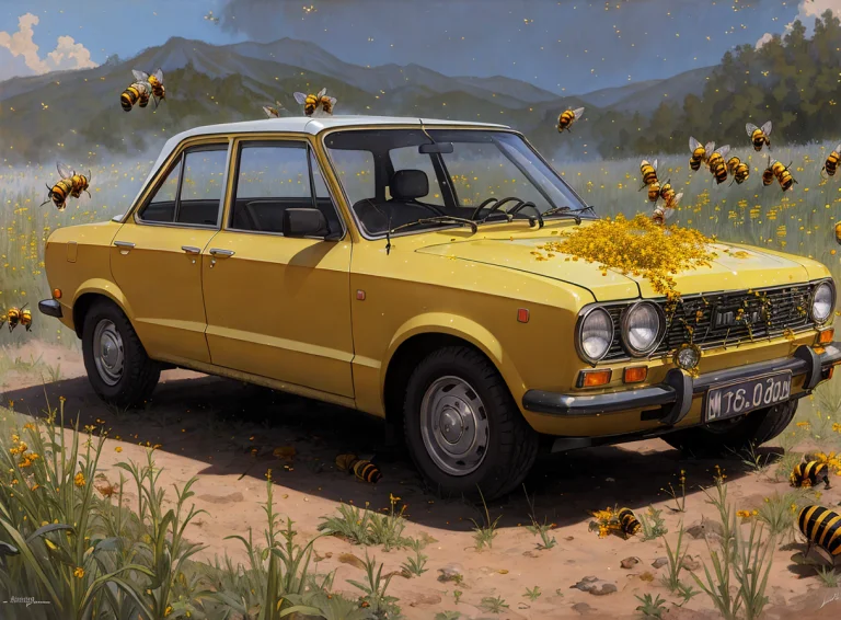 Realistic Photo Of A Lada, On In The Hell1.2, Bees1.2, By Je...