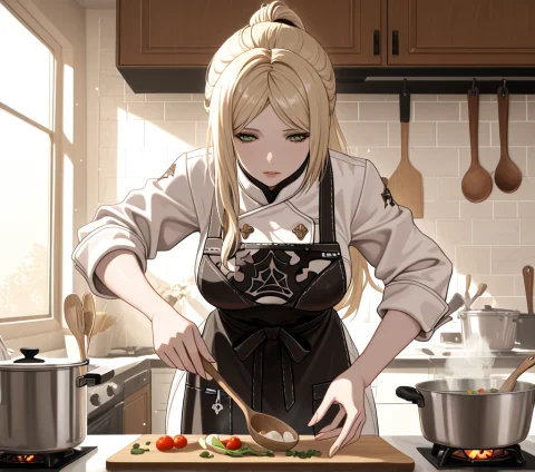 Commander White From Nierautomata, Tall Female Android, Long... — Stable Diffusion AI Prompt: Commander White from NieR:Automata, tall female android, long blonde hair in loo...