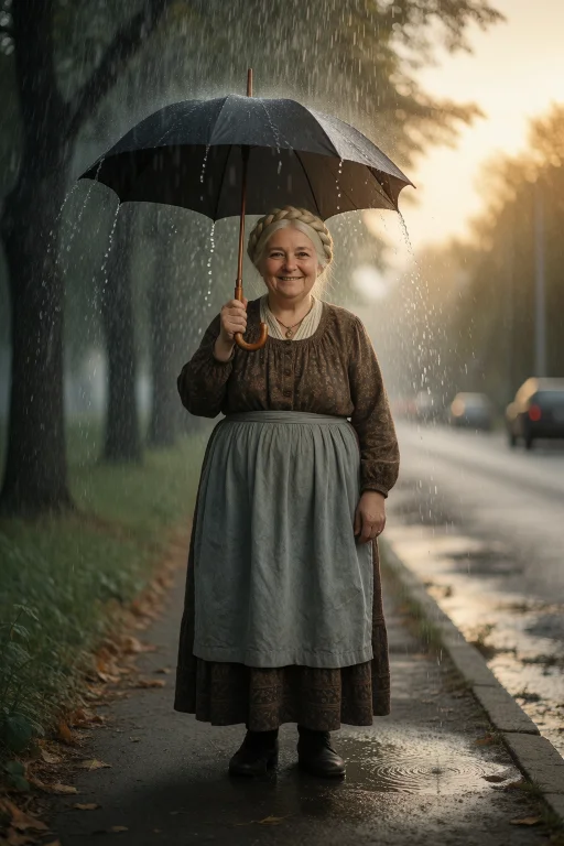 16. Whimsical Photographic Portrait, Mid-body Of A 59-year-o...